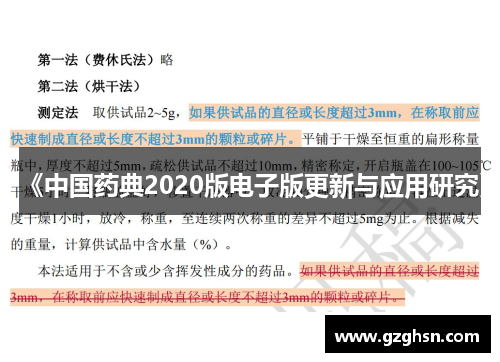 《中国药典2020版电子版更新与应用研究》 《中国药典2020版电子版更新与应用研究》